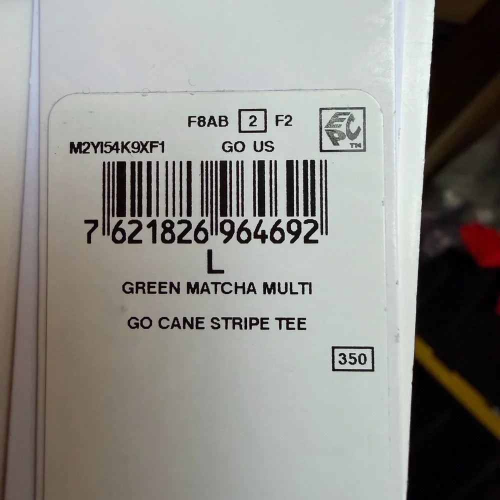 Men’s Large & XL Guess Originals Cane   Striped Tee- Relaxed Fit - Unisex - Picture 9 of 9